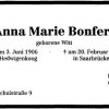 Witt Anna Maria 1906-1992 Todesazeige